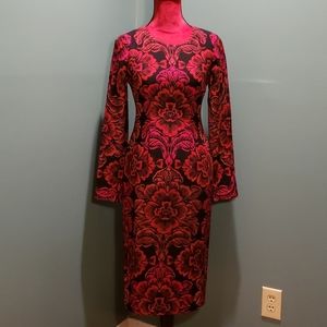 Maggy London Black & Red Dress Size 2